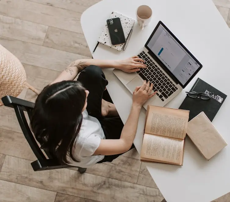 Lady on Computer